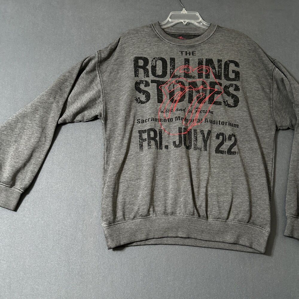 THE ROLLING STONES  Graphic Sweatshirt Womens Gray  Sz L